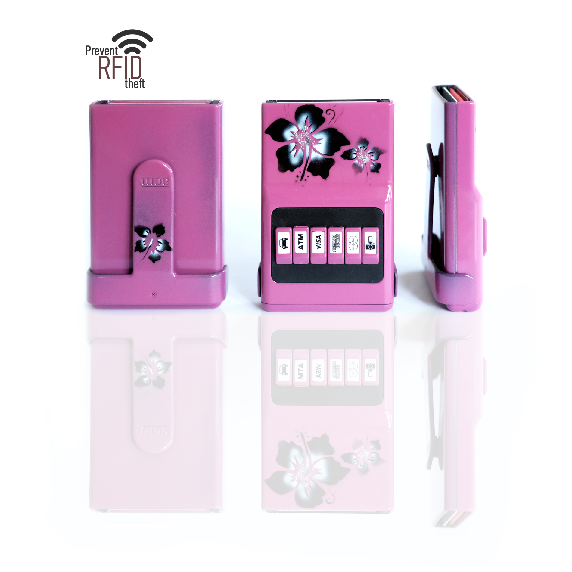 ACM Wallet Airbrush Edition: Violet Flower